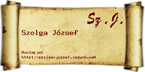 Szolga József névjegykártya